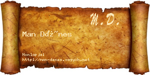 Man Dénes névjegykártya